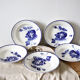 Lot d'assiettes bleues Lonchamp