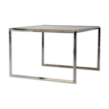 Coffee table vitra chrome and glass 1970's