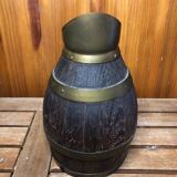 Ancien Pichet Bois + Cerclage Laiton Vintage