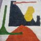 Handmade traditional Moroccan rug with colourful patterns, size 140x260 cm.