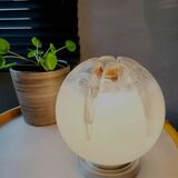 Vintage Murano table lamp with Mazzega lamp in glaze and silvered glass.