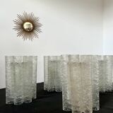 Set of 4 large doria wall lights in glazed glass design from the 60s vintage 3 lights