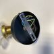 Small swan neck wall light in brass and prismatic glass vintage decoration