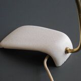 Cosack Mid Century table lamp with beige shrink paint and brass neck