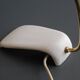 Cosack Mid Century table lamp with beige shrink paint and brass neck