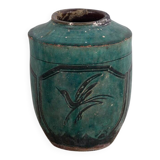 Ancient Chinese vase with octagonal frame (circa 1820) #19