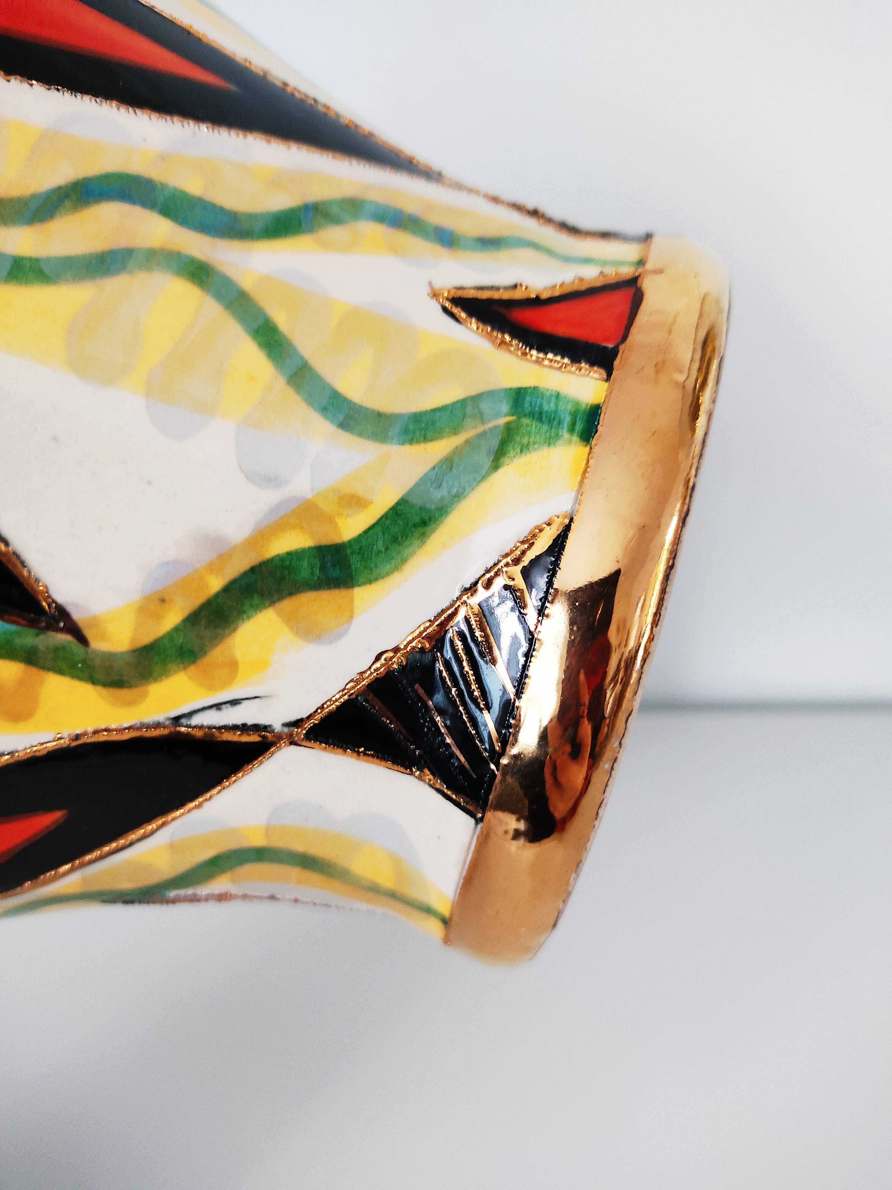 Hubert Bequet vase in earthenware