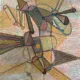 Modern composition drawing 1970 by François de Chabot