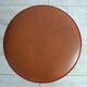 Baumann low stool from the 60s in brown leatherette