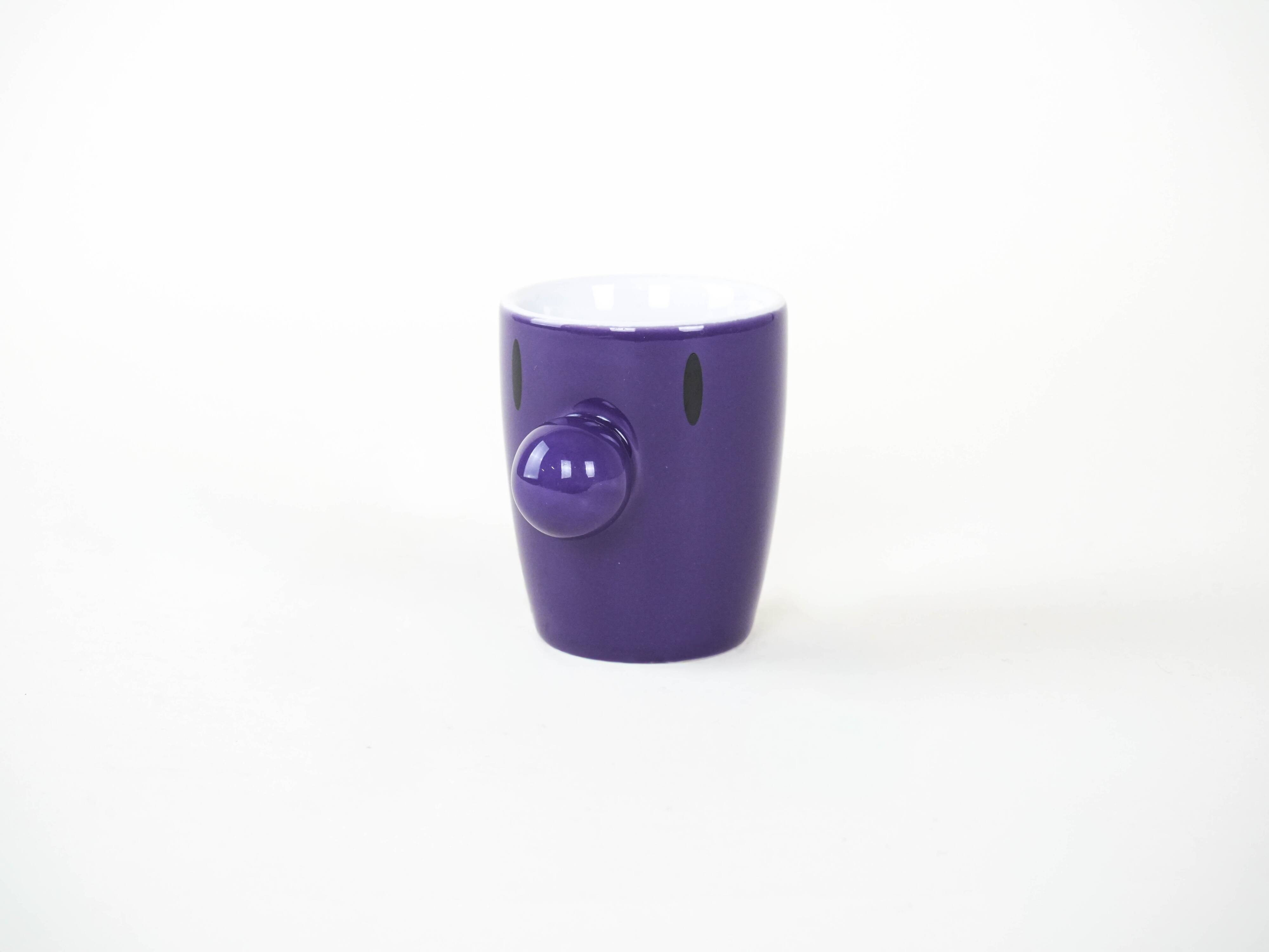 Mug en porcelaine violette, design danois, années 1970, fabriqué par HOPTIMIST