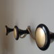 Vintage coat rack in gilded metal and bakelite