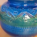 Remini blue vase Aldo Londi Bitossi 60s