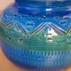 Remini blue vase Aldo Londi Bitossi 60s