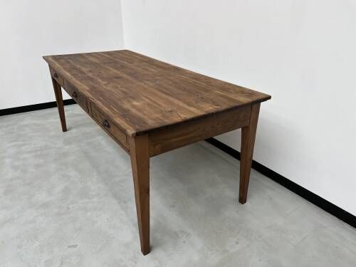 Old farmhouse table (50s) with 3 drawers