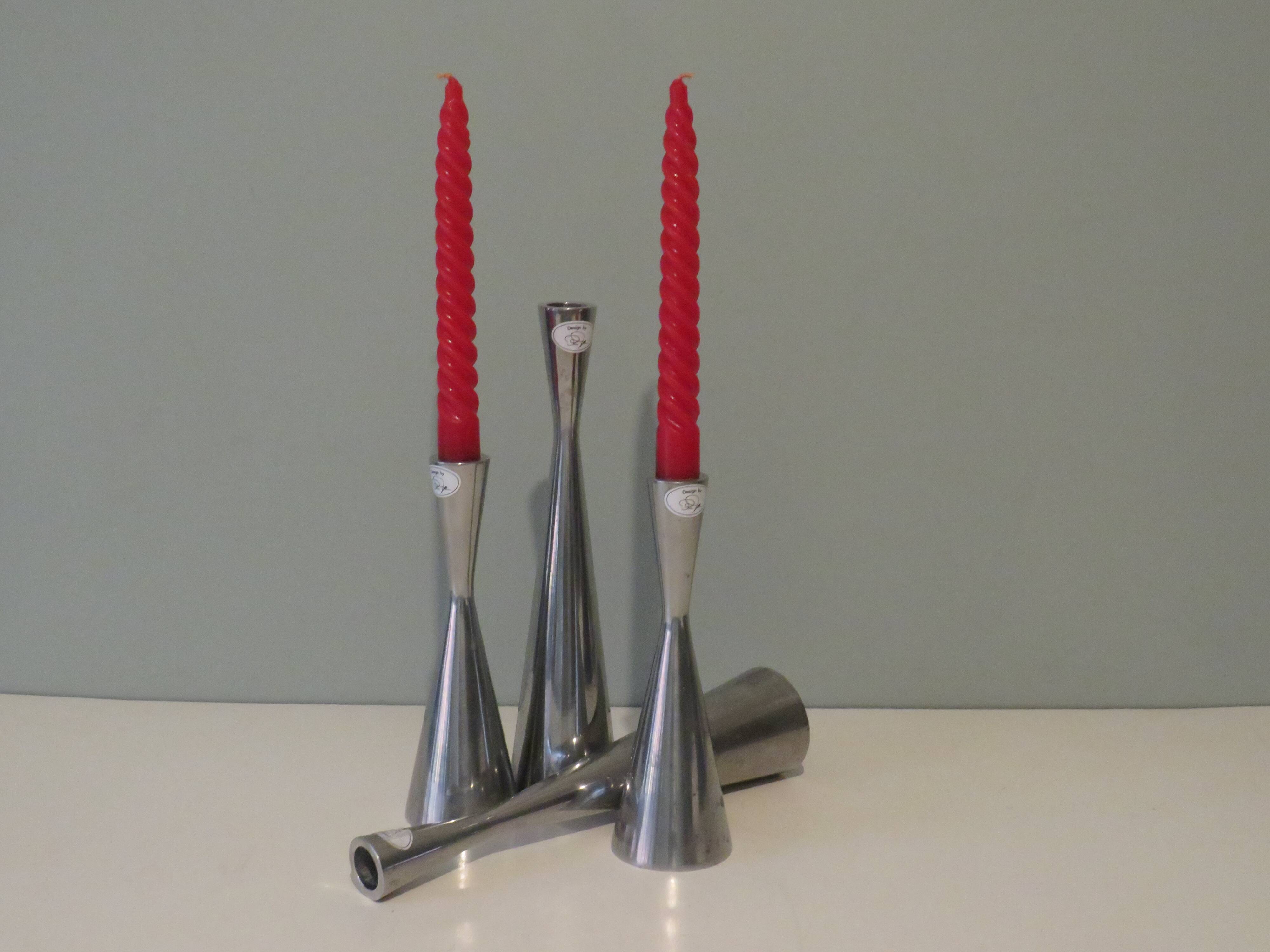 Set of 4 candle holders, designed by Erika Pekkari 1990