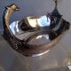 Phenix bowl on foot silver metal center table 1940