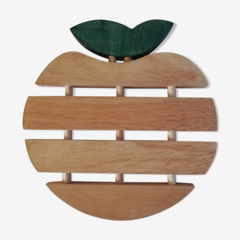 Wooden underside of apple shape