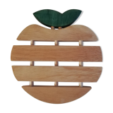 Wooden underside of apple shape