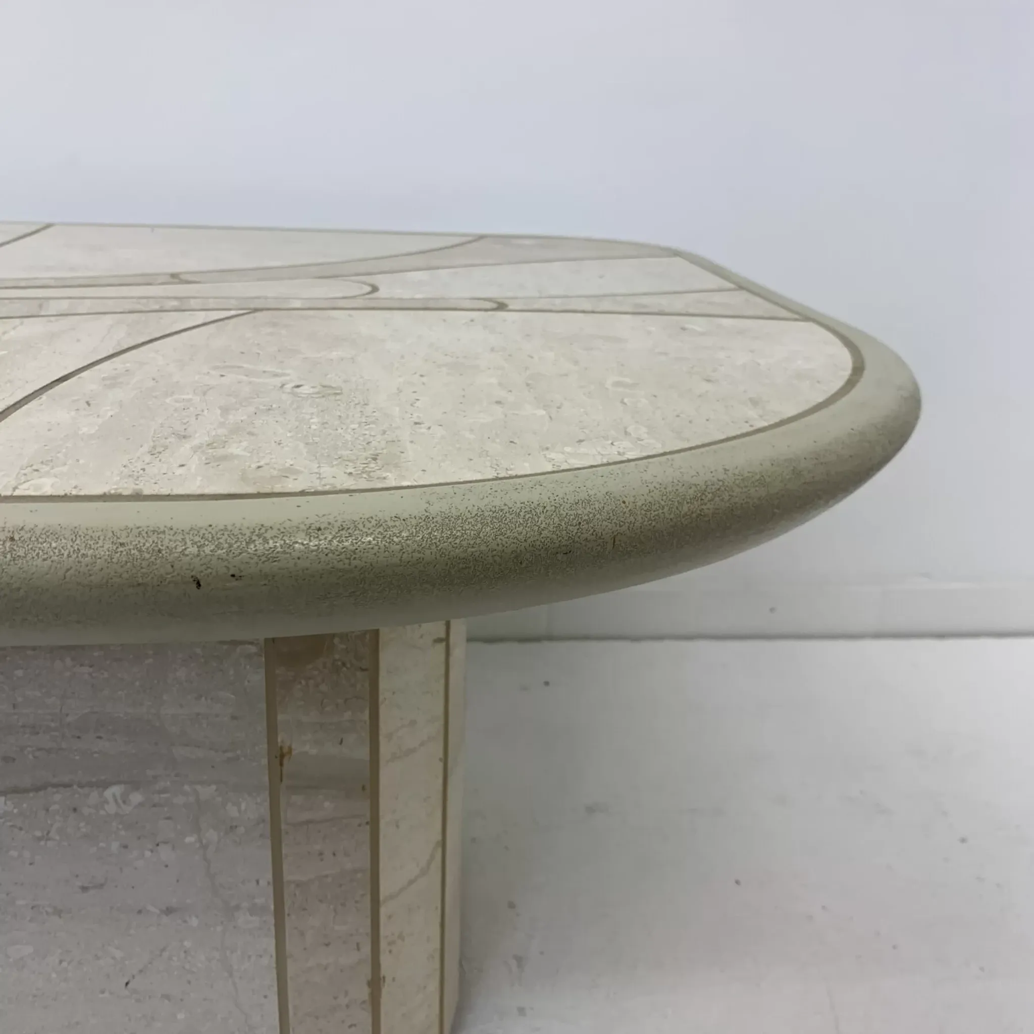 Mid-century design travertine coffee table, 1970s