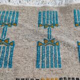 Tapis gris fait main en laine naturelle 70x110cm