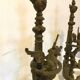 Paire de chenets en bronze ciselé a décor de dragons XIX siècle