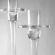 Trois bougeoirs en cristal vintage
