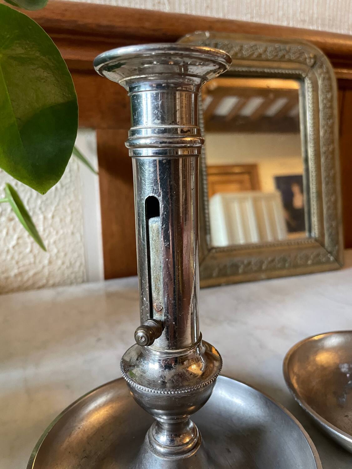 Antique up and down candlesticks