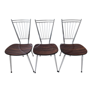 Lot de 3 chaises en formica et