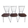 Lot de 3 chaises en formica et chrome années 70