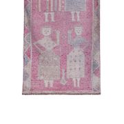 Vintage Turkish rug from Oushak, hand-woven 98x310 cm