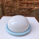 Wall or ceiling light in metal and glass