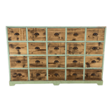 Vintage industrial wooden cabinet with original handels, 1930's