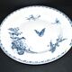 Sarreguemines round plate CARMEN blue butterfly dragonfly earthenware ironstone