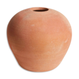 Round terracotta vase