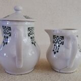 Pot à lait et crémier Art Nouveau