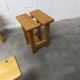 Set of 2 benches and 2 stools in pine, 1970s mountain style.