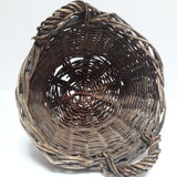 Panier osier tressé rond anses