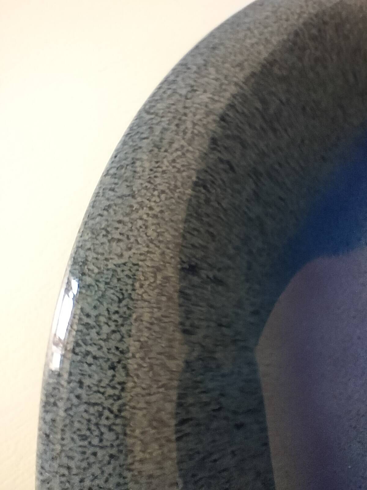 6 assiettes en grès émaillé – bleu cobalt & turquoise