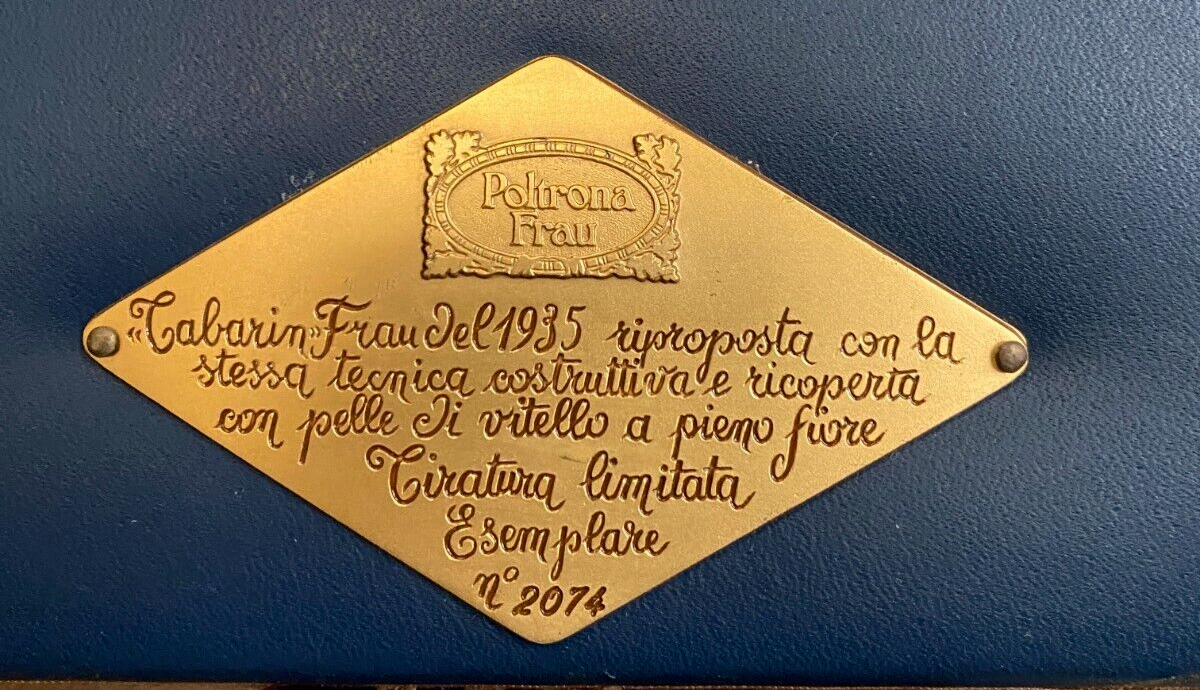 Art deco style leather armchair