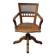 Victorian oak swivel armchair