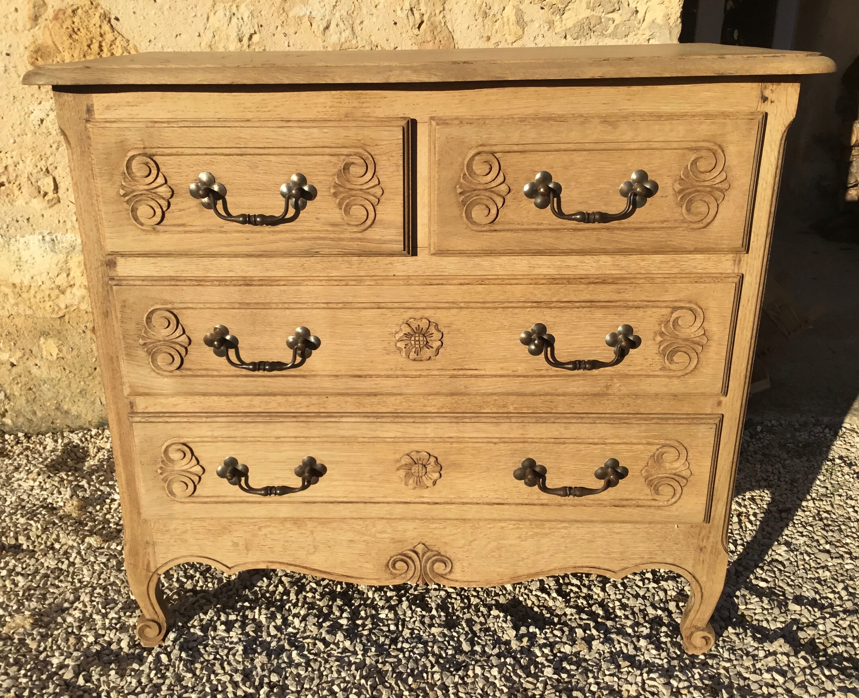 Louis XV-style oak dresser