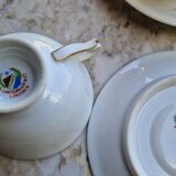 Coffee service for 9 people, Limoges porcelain, signed D'Arnac