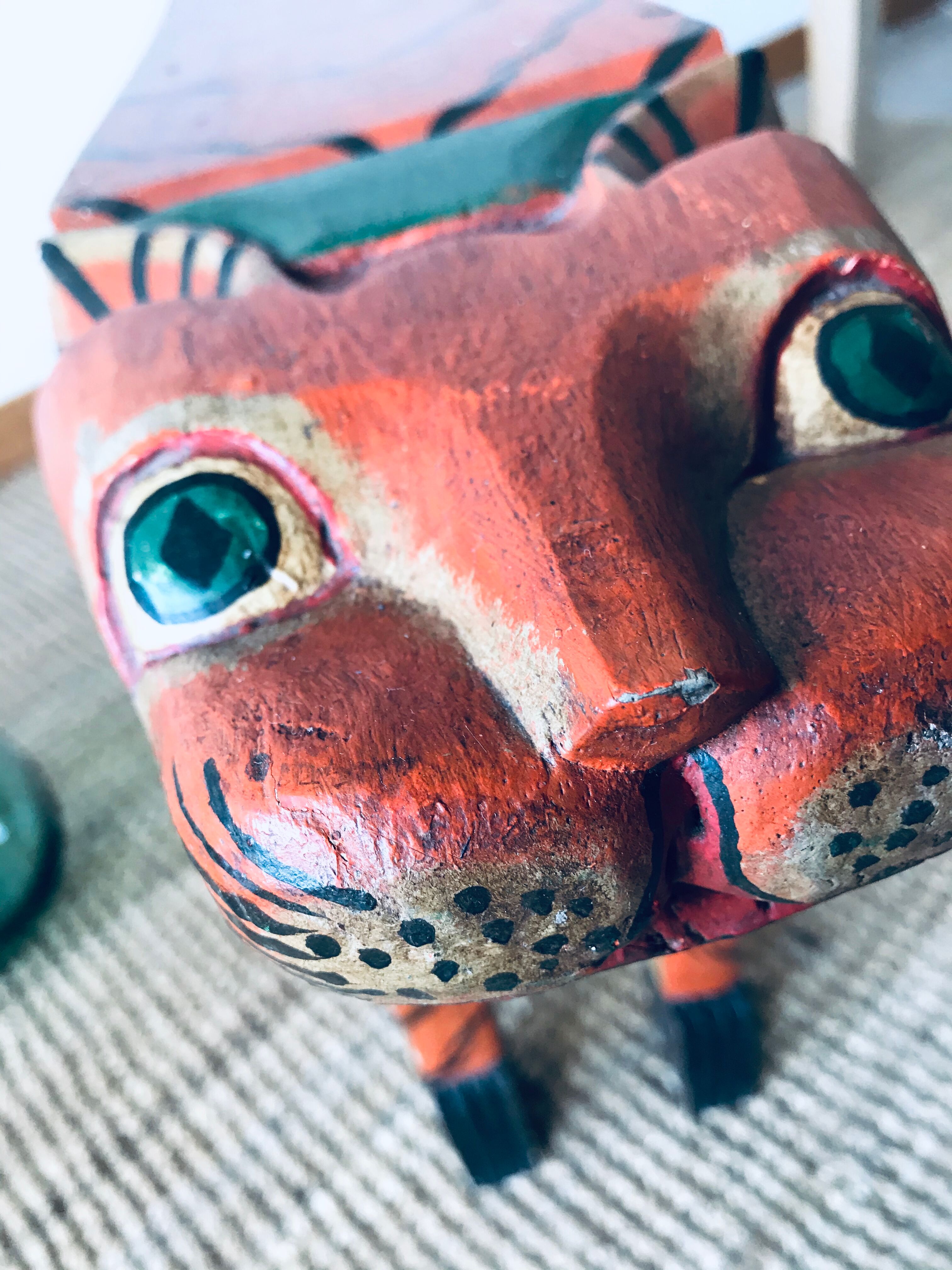 Wooden tiger bench