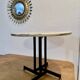 Table guéridon marbre et metal design italien annee 60
