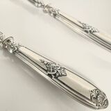 2 silver and horn salad servers