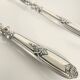 2 silver and horn salad servers