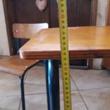 Desk desk desk table child school metal wood and vintage chair