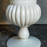 Antique milk glass baluster vase early 20th century