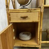 Vintage rattan shelf