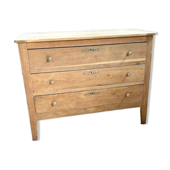 Natural wood chest of drawers